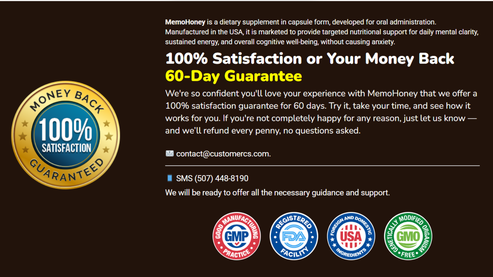 60-Day 100% Money Back Guarantee Seal